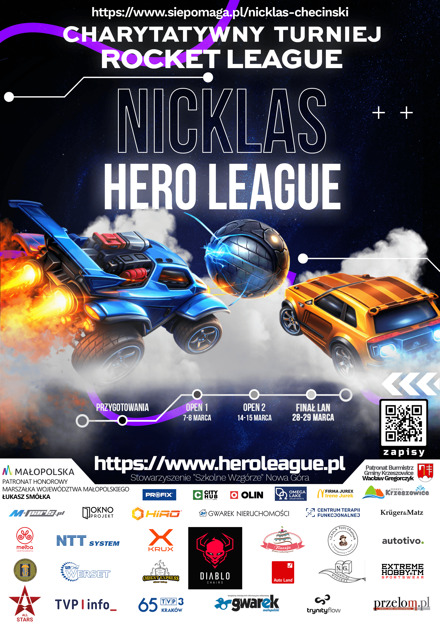Plakat turnieju Nicklas Hero League